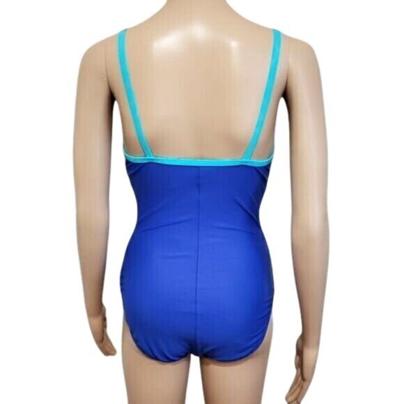 SPEEDO- WOMEN'S BLUE ONE-PIECE BATHING SUIT SIZE 8 - Picture 2 of 8